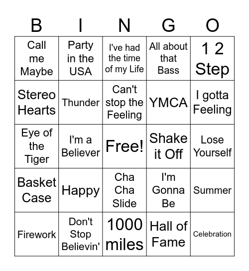 Field Day Fun Bingo Card