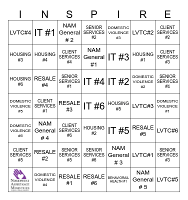 NAM BINGO Card