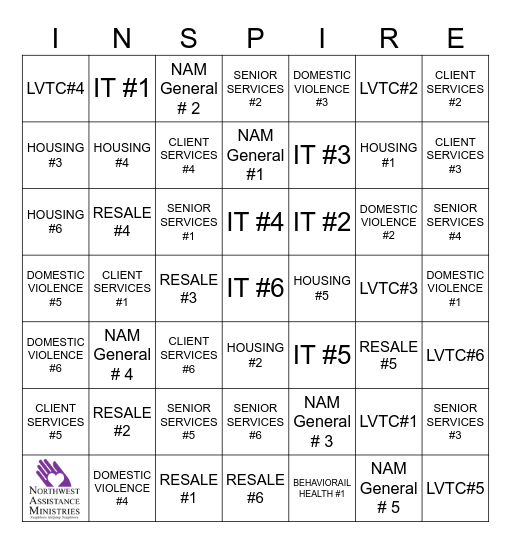 NAM BINGO Card