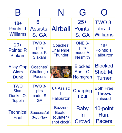 #Blue&Gold Bingo Card