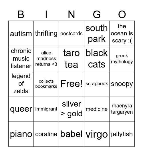 are you soot?? Bingo Card