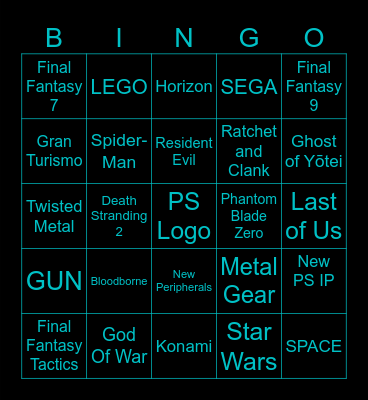 PS State Of Play - June 2025 Bingo Card