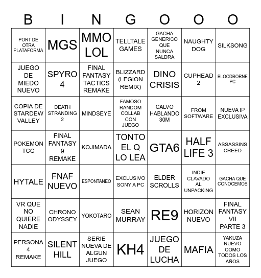 CONFERENCIAS Bingo Card
