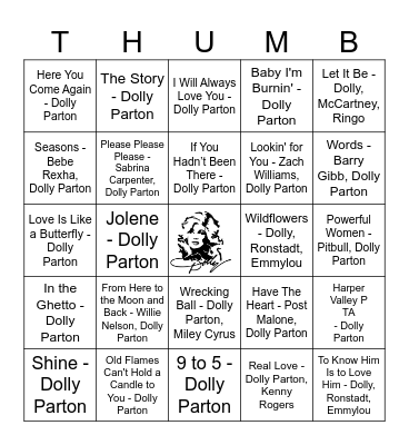 Dolly & Friends Bingo Card