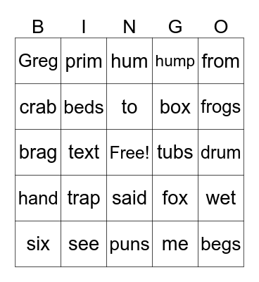 End of Year Bingo Card