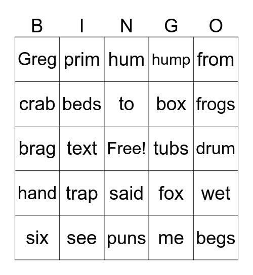 End of Year Bingo Card