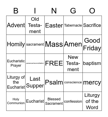 second half of year Bingo Card
