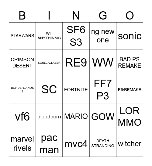 Bingo Card