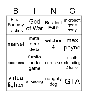 state of bingo Card
