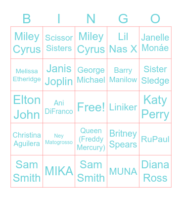 PRIDE BINGO Card