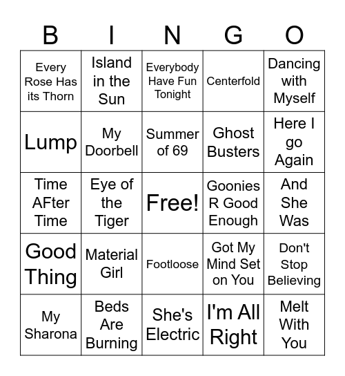 Street Rad! Bingo Card