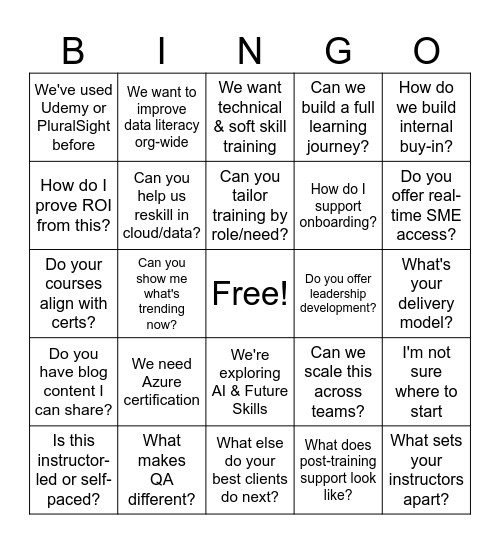 June Power Hour Challenge Bingo Card