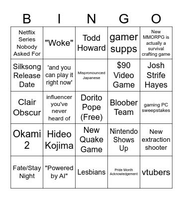 Princess SGF Bingo!! Bingo Card