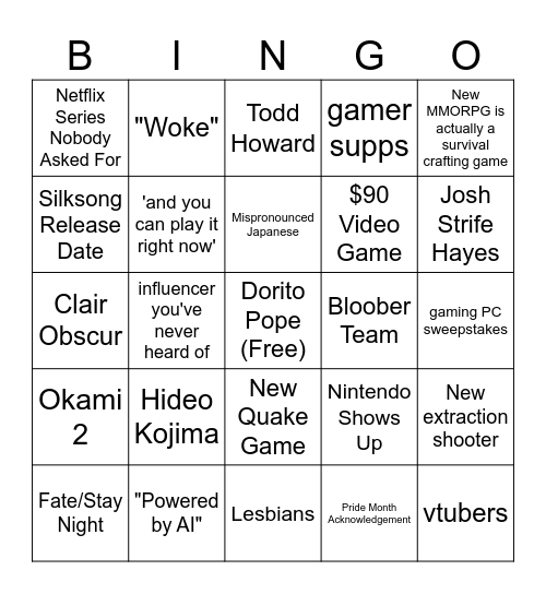 Princess SGF Bingo!! Bingo Card