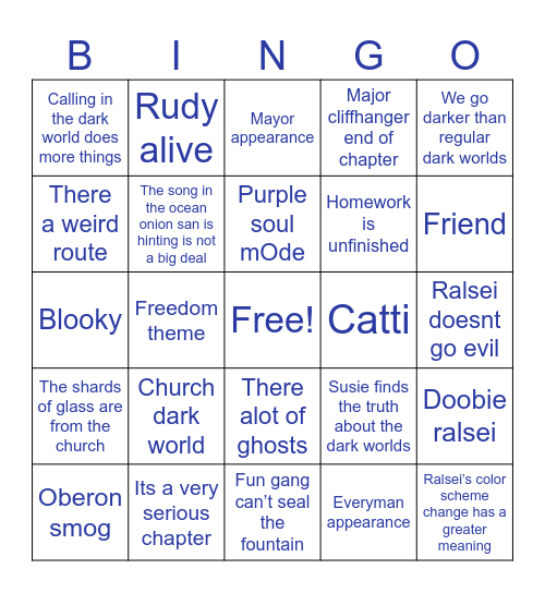 Chapter 4 Bingo Card