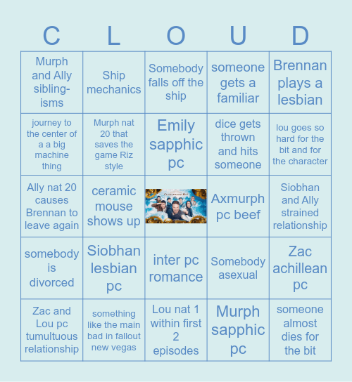 Cloudward Bing-HO Bingo Card
