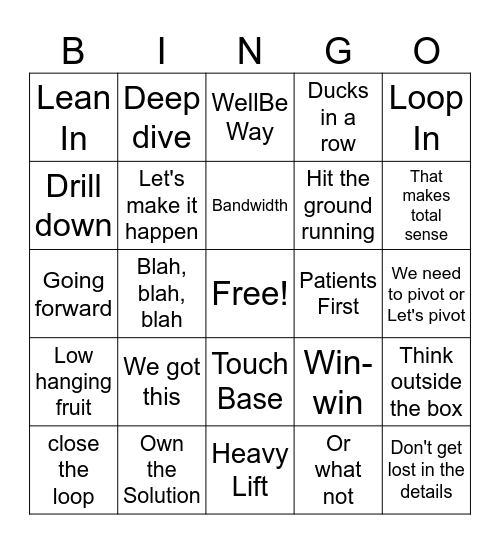 Phrase Phrenzy Bingo Card