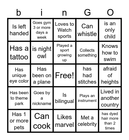 Back to School 2025 Bingo Card