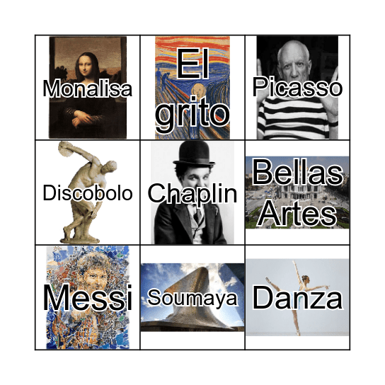 Loteria "Arte" Bingo Card