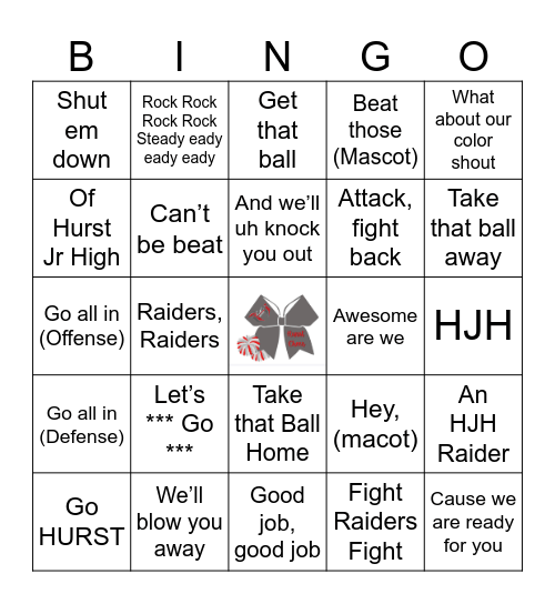 HJH Cheers! Bingo Card