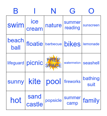 Summer Bingo! Bingo Card