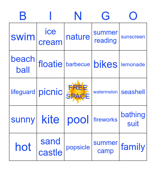 Summer Bingo! Bingo Card