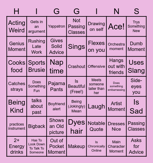 Autumn Bingo Card