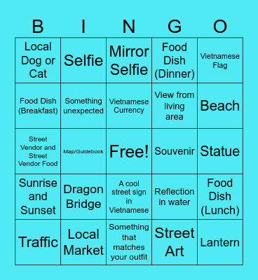 Danang City, Vietnam Bingo Card