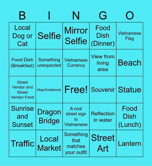 Danang City, Vietnam Bingo Card