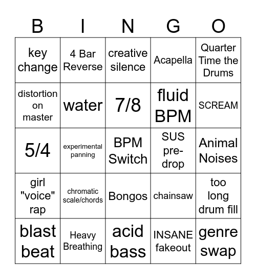LACUS BINGO Card