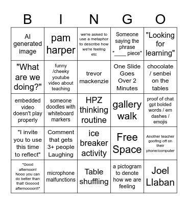 BINGO! Bingo Card