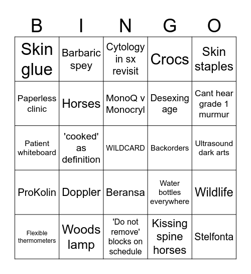 GAZ RANT BINGO Card