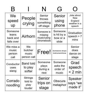 CRLS 2025 Graduation Bingo (1-8) Bingo Card
