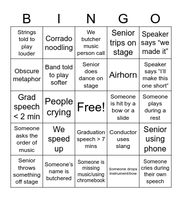 CRLS 2025 Graduation Bingo (25-32) Bingo Card