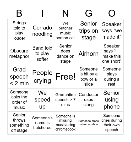 CRLS 2025 Graduation Bingo (25-32) Bingo Card