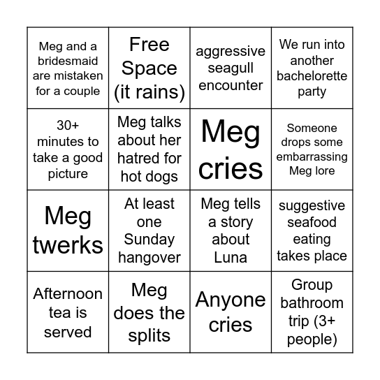 Renzelbaby Bachelor-ingo Bingo Card