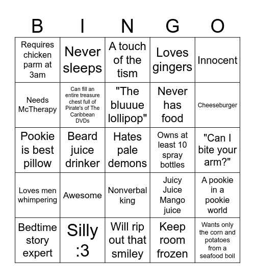 Awesome pal bingo Card