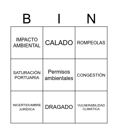 PROGRESO Bingo Card
