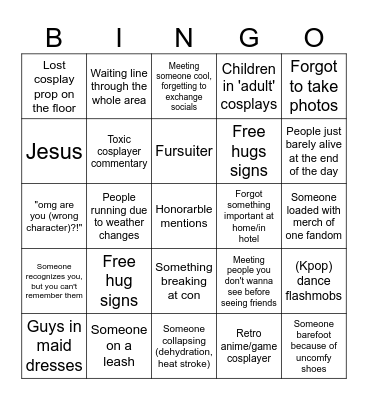 Dokomi 2025 Bingo Card