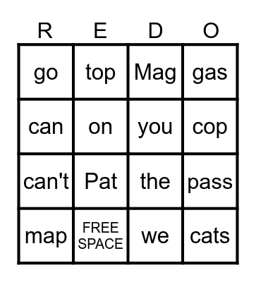 We Can't Stop! Bingo Card