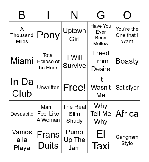 THE LAST RAVE Bingo Card