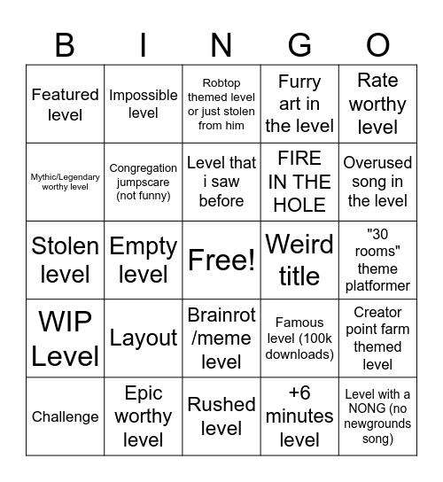 Requests! (Original idea by @AgSilver) Bingo Card