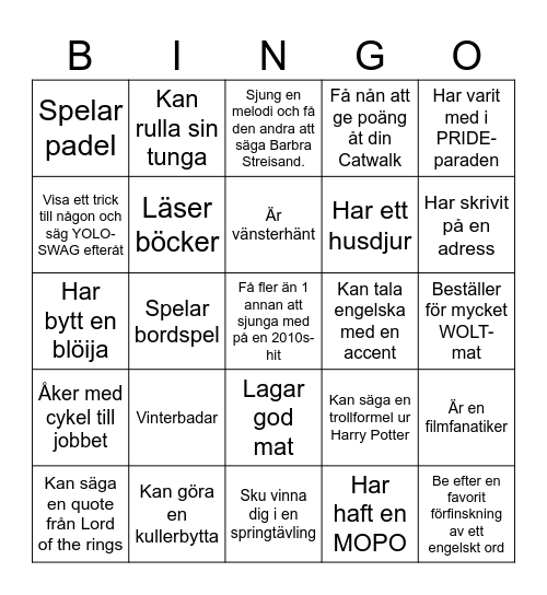 Garden-bingo Card