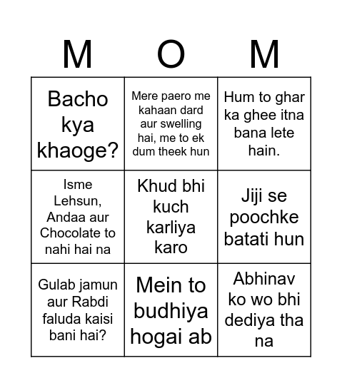 Happy 60th Birthday Bingo Card