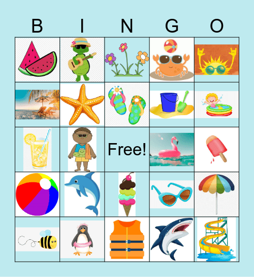 Summer Images Bingo Card