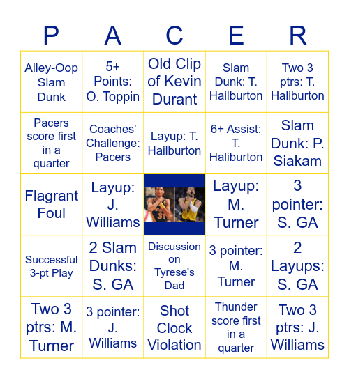 Yes 'Cers 2025 (4) Bingo Card