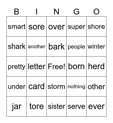 Lessons 79 & 80 Bingo Card