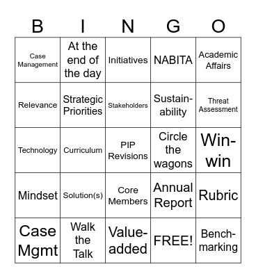 NABITA Bingo!! Bingo Card