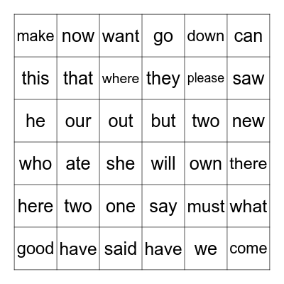 Heart Word Bingo - Aylin Bingo Card