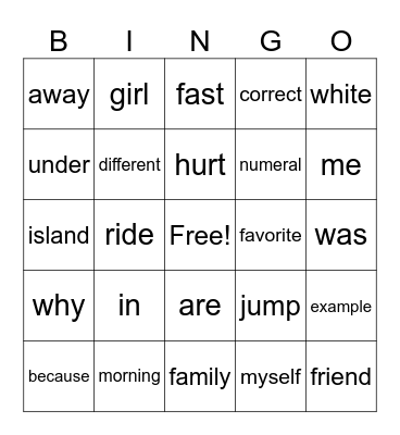 We Love Books! Bingo Card